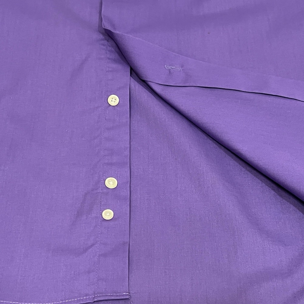 Ivy Crew Long Sleeve Button Up Dress Shirt Purple Men Size 2XL 18-18.5 34/35 - Picture 5 of 9